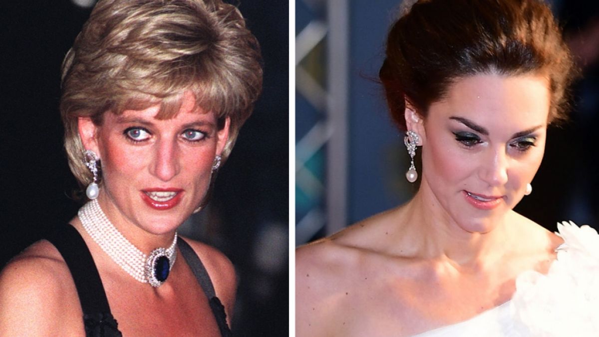 Mit einer ganz besonderen Hommage an Prinzessin Diana ehrte Herzogin Kate die verstorbene Lady Di. Beide tragen das gleiche Paar Ohrringe. (Foto)