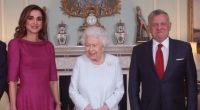 Die britische Königin Elizabeth II. empfängt Königin Rania von Jordanien und König Abdullah II. von Jordanien während einer privaten Audienz im Buckingham Palace.