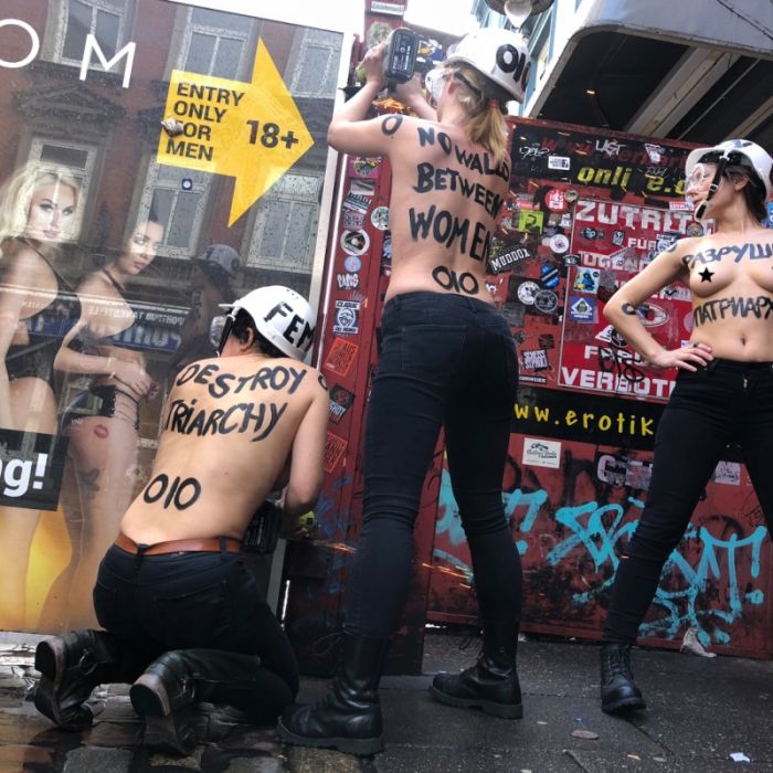 Femen protestiert im Rotlichtviertel gegen sexuelle Ausbeutung