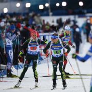 Wechsel zwischen Denise Herrmann und Erik Lesser aus Deutschland. Wechsel zwischen Denise Herrmann und Erik Lesser aus Deutschland.