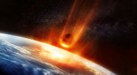 Über der Erde explodierte ein Meteor.
