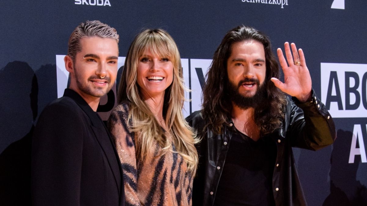 Bill Kaulitz, Heidi Klum und Tom Kaulitz. (Foto)