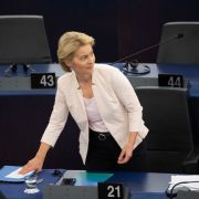 Ursula von der Leyen stellt sich am Dienstag in Brüssel zur Wahl zur EU-Kommissionspräsidentin. Ursula von der Leyen stellt sich am Dienstag in Brüssel zur Wahl zur EU-Kommissionspräsidentin.