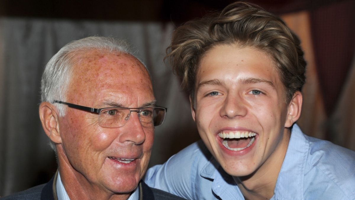 Franz Beckenbauer und sein Sohn Joel im Jahr 2016. (Foto)