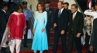 Prinz William und Herzogin Kate begannen am Montag, unter strengen Sicherheitsbedingungen ihre fünftägige Reise nach Pakistan.