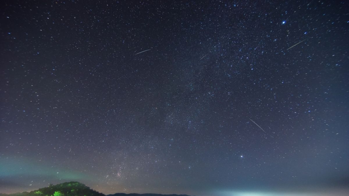 Die Leoniden flitzen im November über den Nachthimmel. (Foto)