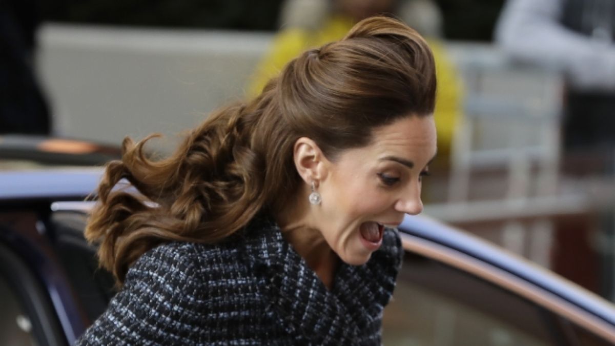 Kate Middleton vom Winde verweht! (Foto)