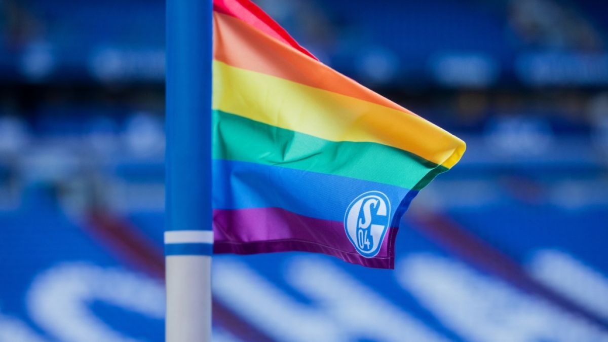 Die Fahne von Schalke 04 weht in verschiedenen Varianten für den Verein. (Symbolbild) (Foto)