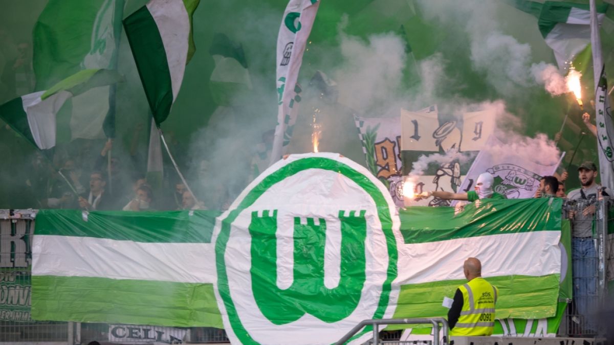 Die Fans vom VfL Wolfburg feiern ihren Verein. (Symbolbild) (Foto)