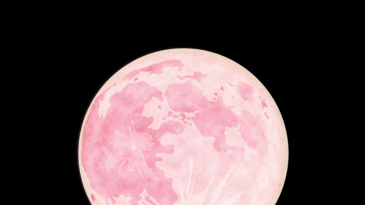 Im April leuchtet ein Pink Moon am Himmel. (Foto)