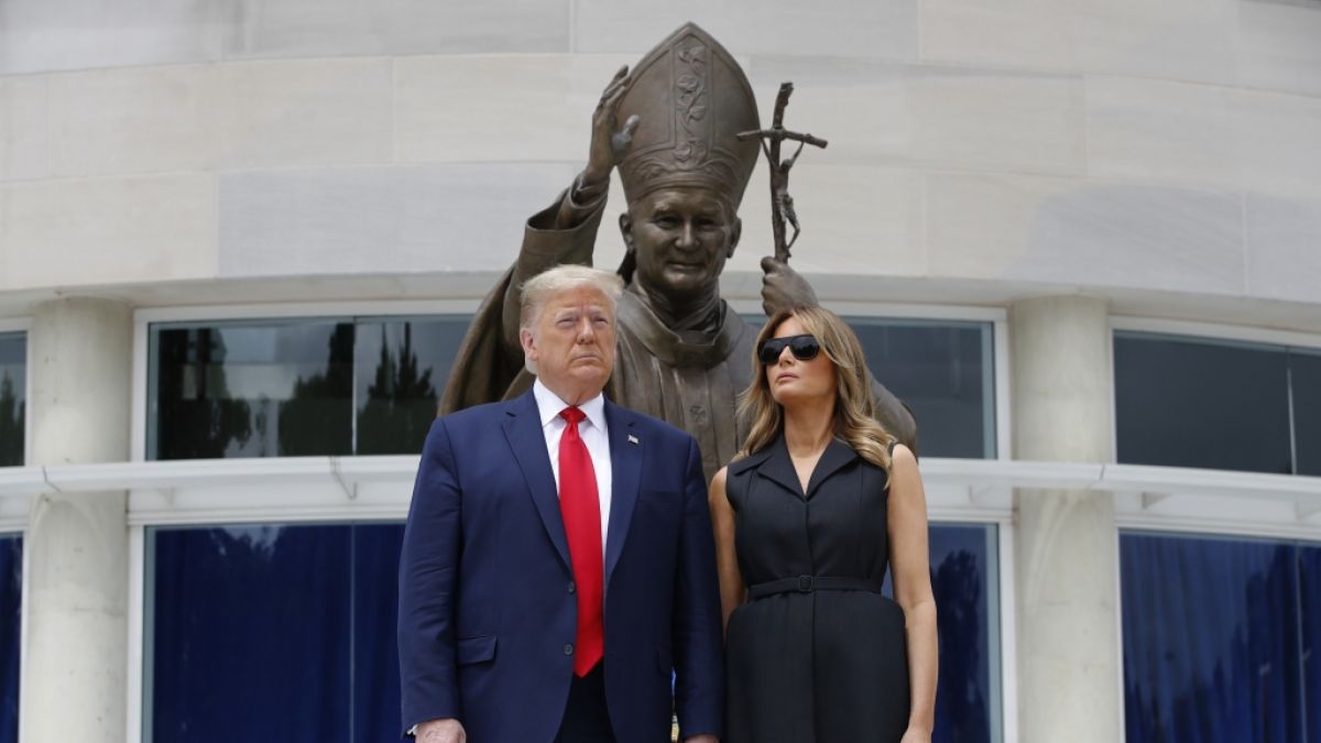Donald Trump und Melania Trump bei ihrem Besuch in Washington. (Foto)