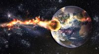 Ein Asteroid schrammte knapp an der Erde vorbei.