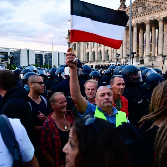 Schock-Videos! Corona-Leugner stürmen Reichstagstreppe Schock-Videos! Corona-Leugner stürmen Reichstagstreppe (Foto)