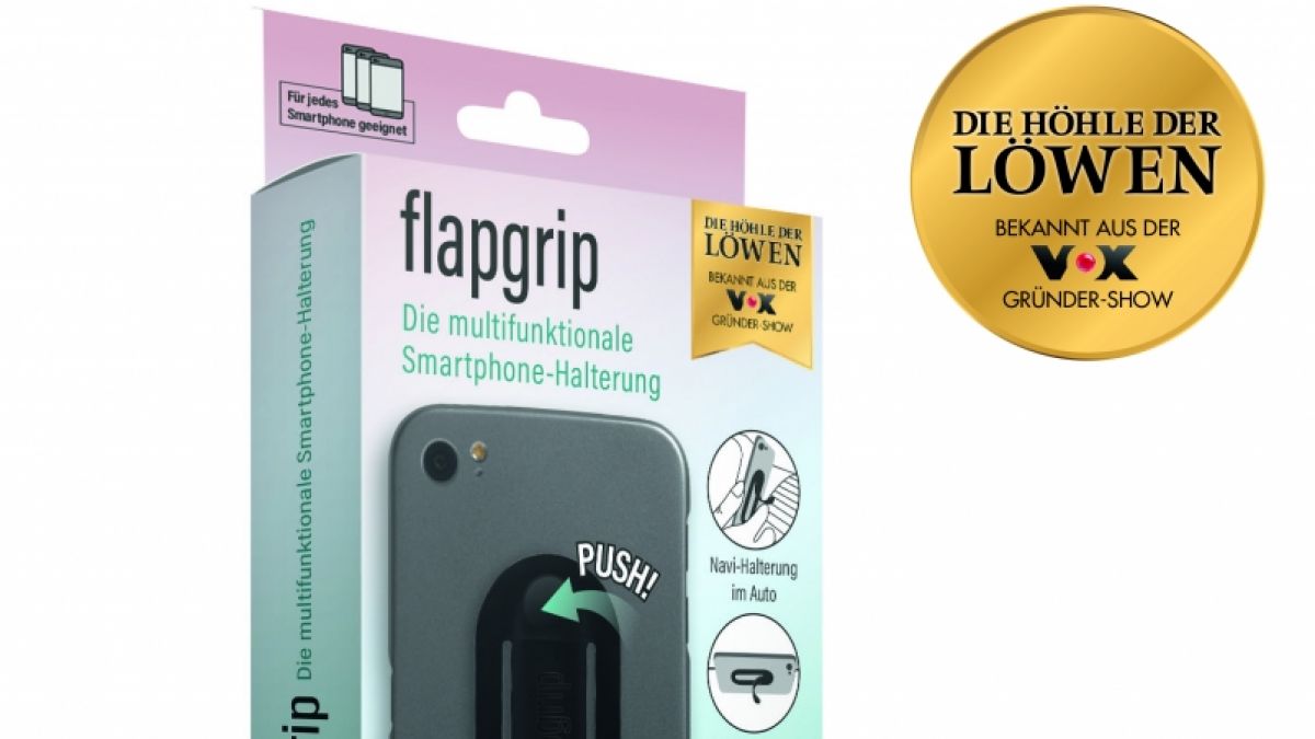 flapgrip ist eine multifunktionale Smartphone-Halterung. (Foto)