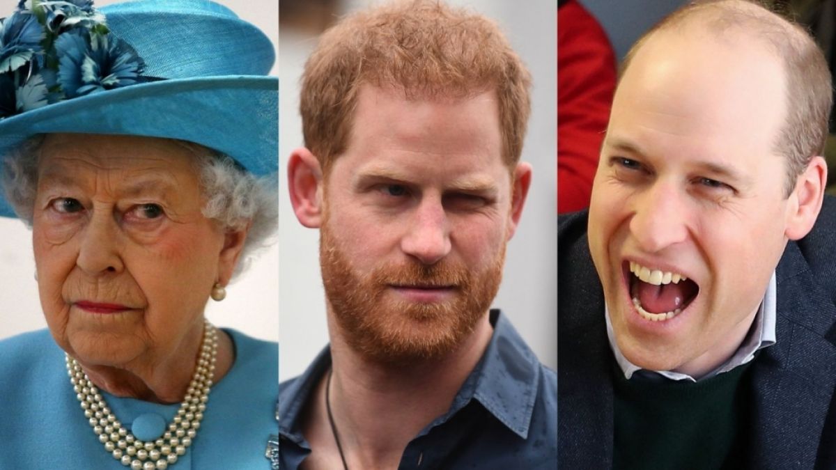Queen Elizabeth II. und ihre Enkel Prinz Harry und Prinz William fanden sich diese Woche in den Royals-News wieder. (Foto)