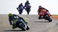 Beim MotoGP-Rennen zum Großen Preis von Aragón liefern sich die Motorrad-Piloten eine erbitterte Schlacht.
