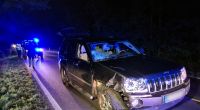 Auf einer Landstraße bei Oranienburg wurde ein Radfahrer von einem Auto gerammt und tödlich verletzt.