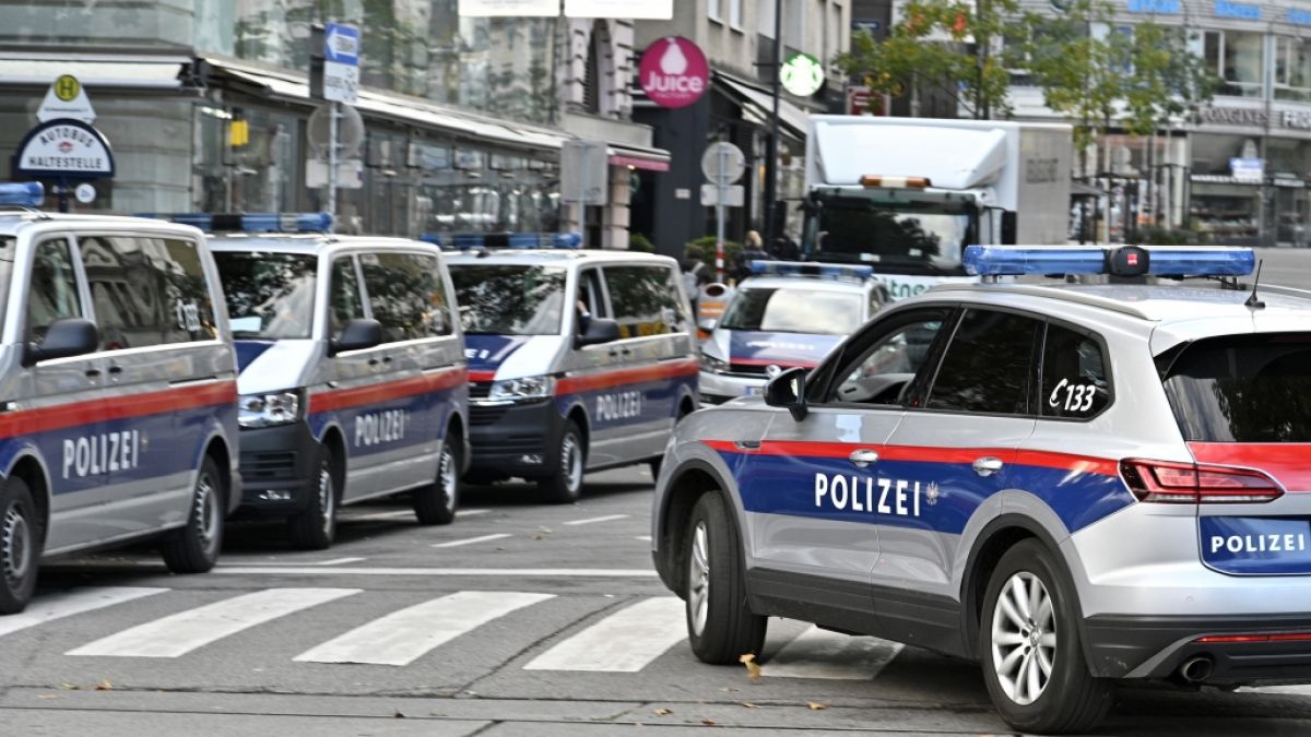 Großes Polizeiaufgebot in der Wiener Innenstadt. (Foto)