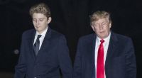 Der Blick von Trumps Sohn Barron ist meist gesenkt.