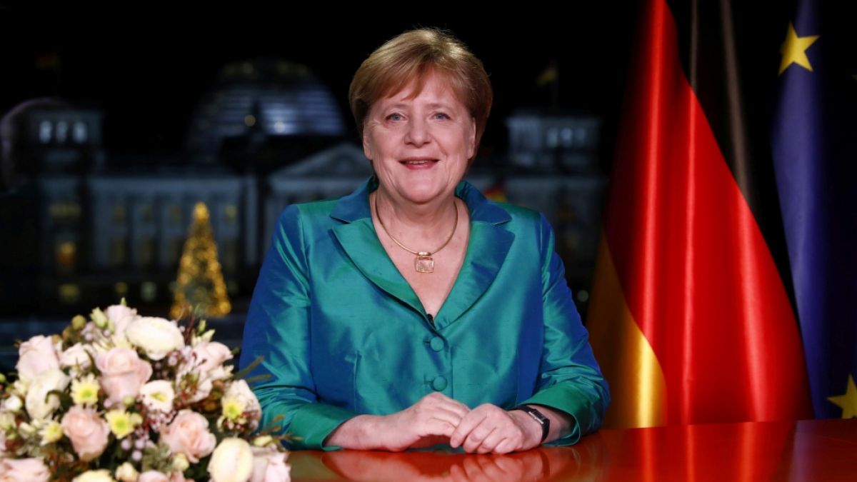 Bundeskanzlerin Angela Merkel (CDU), aufgenommen nach der Aufzeichnung ihrer Neujahrsansprache im Kanzleramt. (Foto)