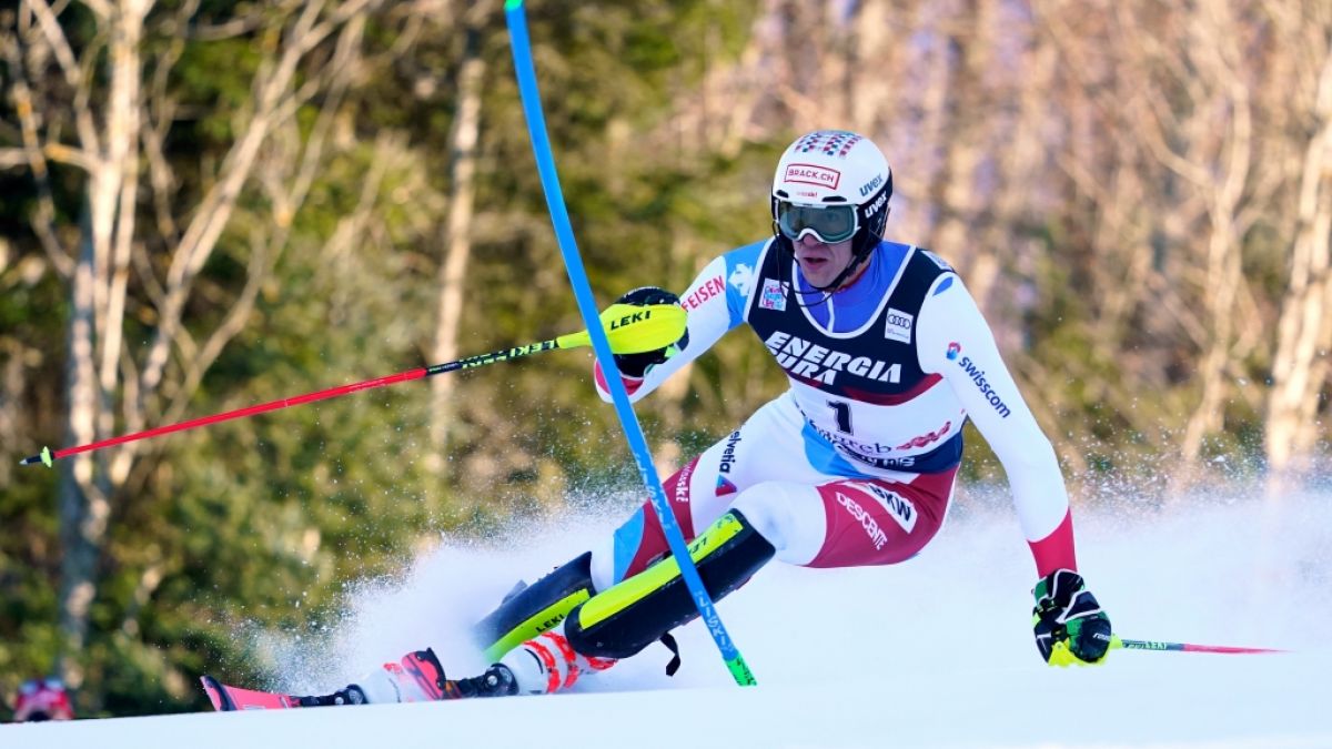 Ramon Zenhaeusern aus der Schweiz in Aktion beim Ski-alpin-Weltcup in Zagreb in der Disziplin Slalom. (Foto)