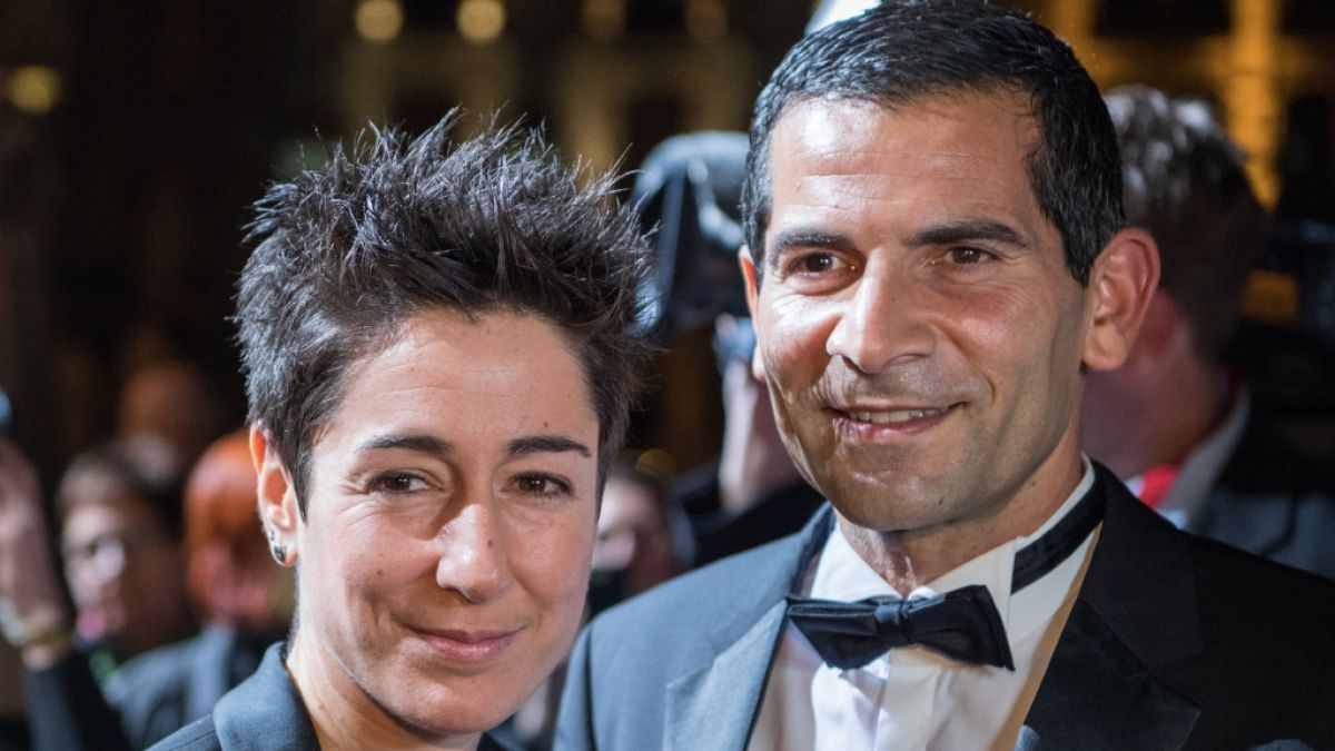 Mitri Sirin gemeinsam mit seiner Kollegin Dunja Hayali auf dem roten Teppich vor der Alten Oper in Frankfurt (2017). Hier wurden die Hessischen Film- und Kinopreise verliehen. (Foto)