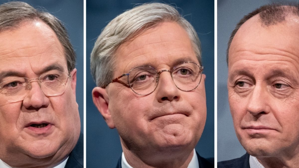 Die drei Kandidaten für den CDU-Parteivorsitz (v.l.n.r): Armin Laschet, Norbert Röttgen und Friedrich Merz. (Foto)