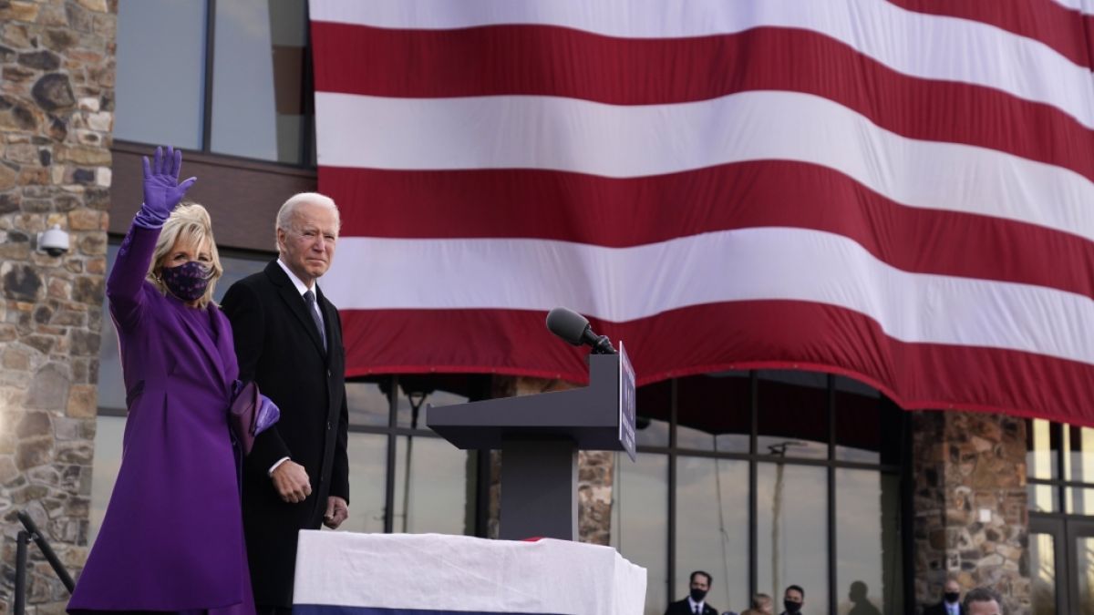 Joe Biden, hier mit seiner Ehefrau Jill Biden, wird am 20. Januar 2021 als 46. US-Präsident vereidigt. (Foto)