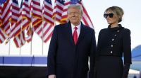 Donald und Melania Trump bei der Abschiedszeremonie am Mittwoch.