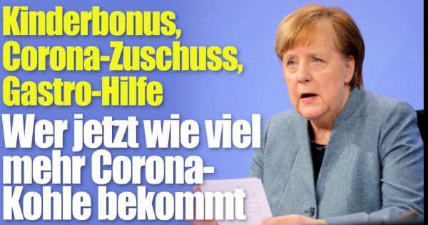 Coronavirus-Hilfspaket beschlossen: Kinderbonus und Co.! Wer jetzt wie viel mehr Corona-Kohle ...