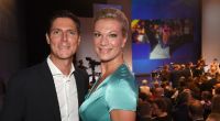 Maria Höfl-Riesch und Mann Marcus Höfl bei der Verleihung des Bayerischen Sportpreises 2018.