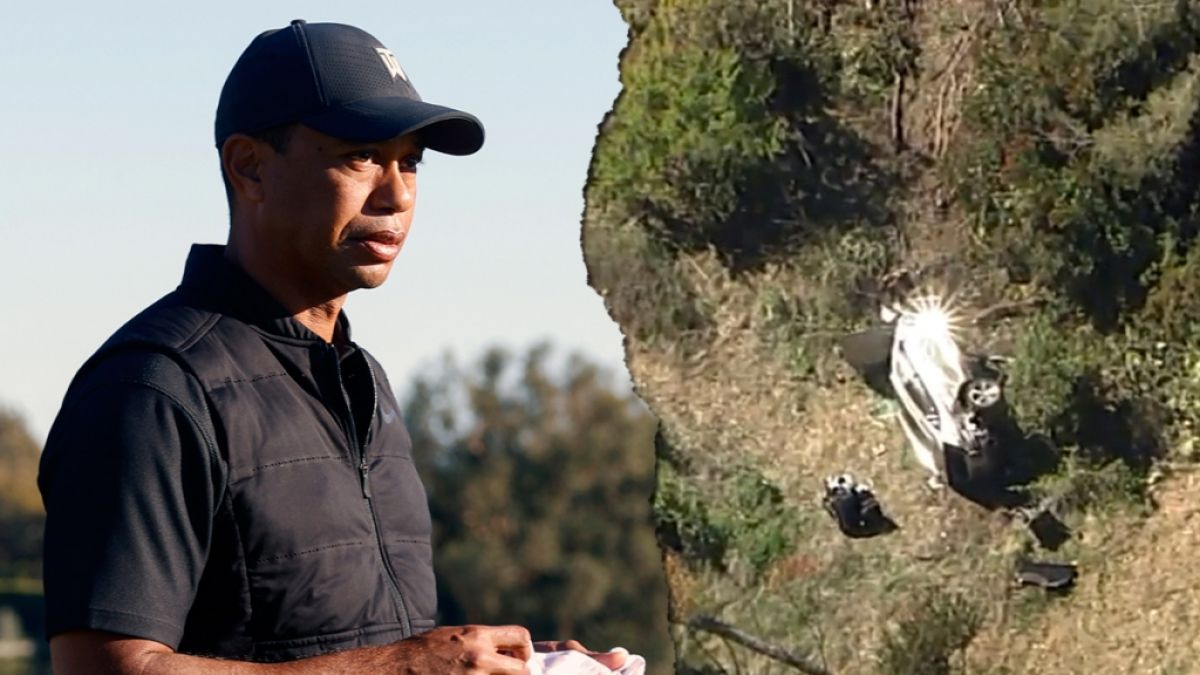 Bei einem Autounfall verletzte sich Tiger Woods schwer. (Foto)