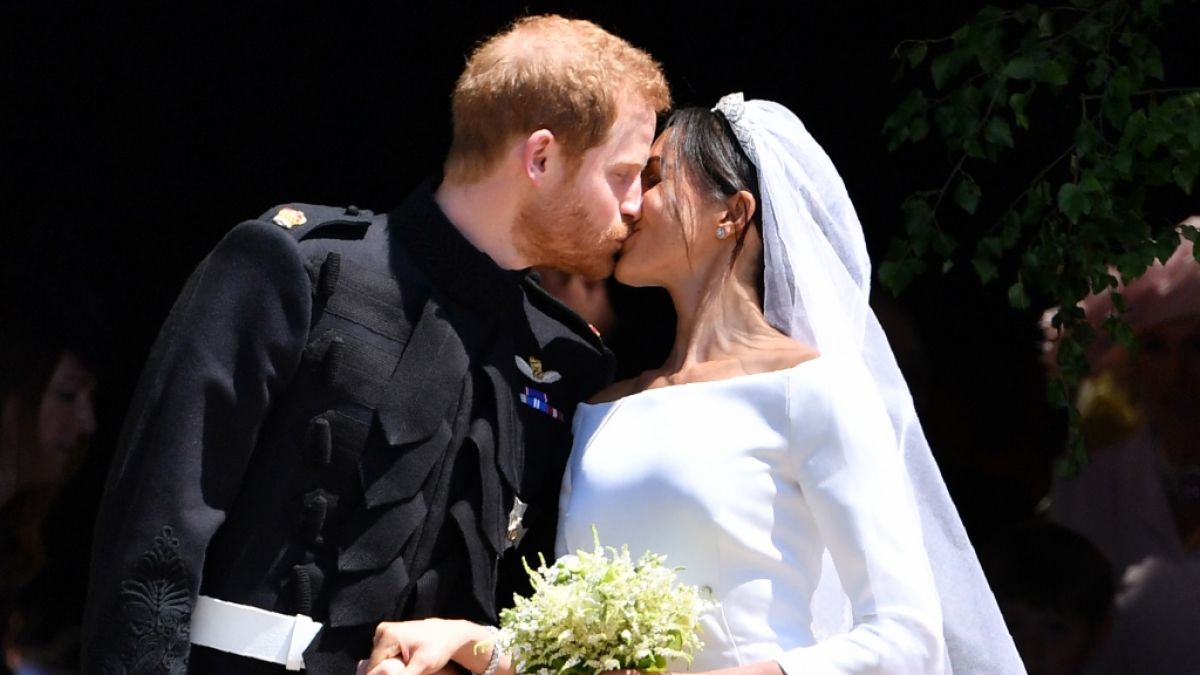 Meghan Markle und Prinz Harry bei ihrer Hochzeit am 19. Mai 2018. (Foto)