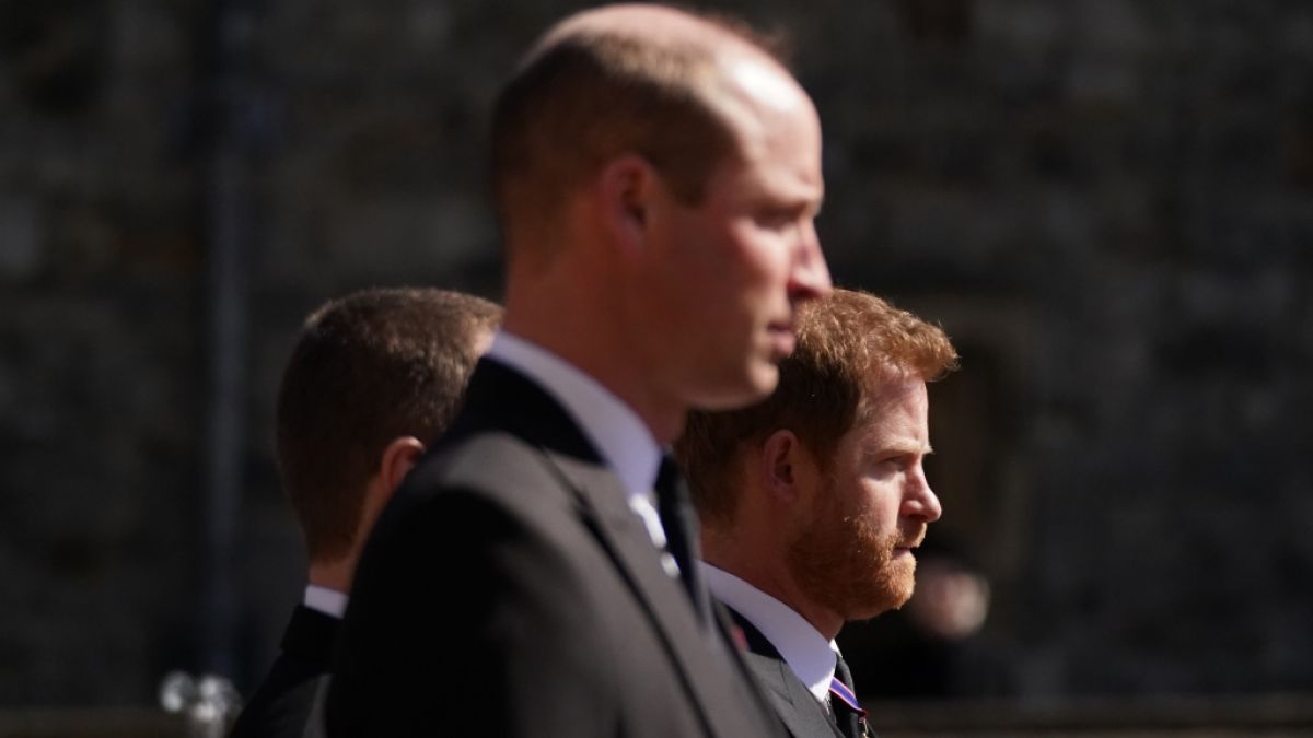 William und Harry wirkten eiskalt bei der Trauerfeier für Prinz Philip. (Foto)