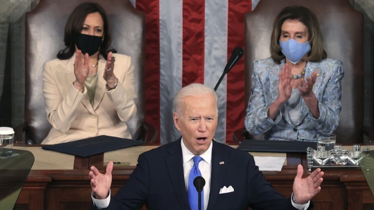 Joe Biden wurde für seinen Auftritt im Kongress böse verspottet. (Foto)