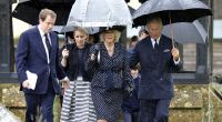Herzogin Camilla mit Tom Parker Bowles und Laura Lopes, ihren beiden Kindern aus erster Ehe, und Prinz Charles.