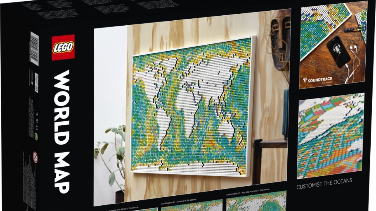 Die Lego-Weltkarte ist ab dem 1. Juni 2021 erhältlich. (Foto)