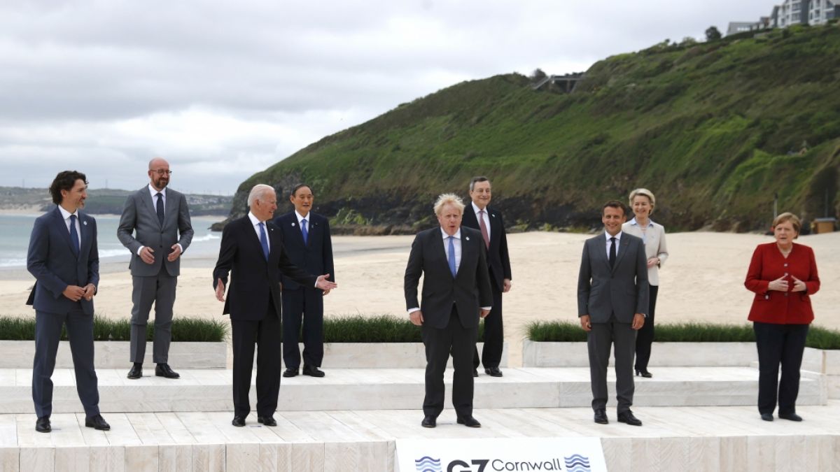 Die G7 in Cornwall. (Foto)