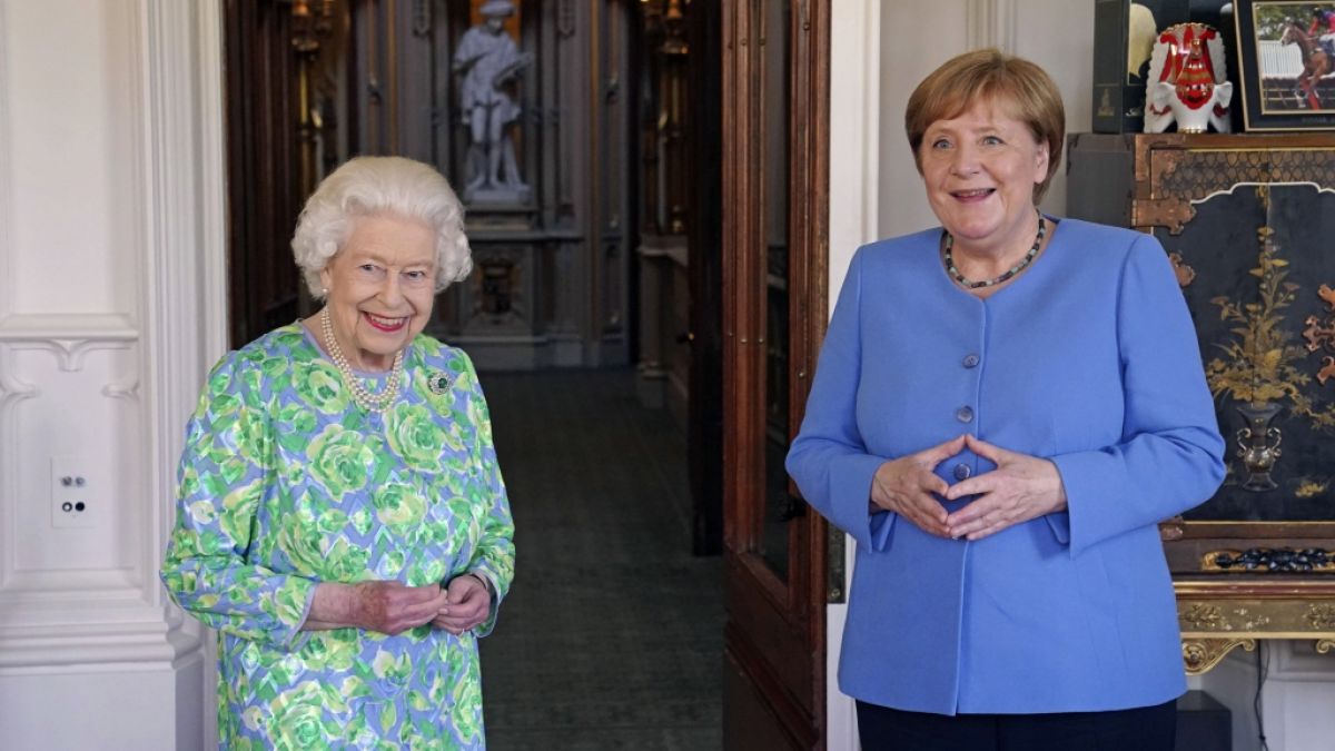 Angela Merkel besuchte Queen Elizabeth II. auf Schloss Windsor. (Foto)