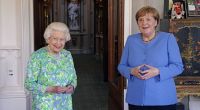 Angela Merkel besuchte Queen Elizabeth II. auf Schloss Windsor.