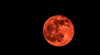Im August erstrahlt ein roter Vollmond am Nachthimmel.
