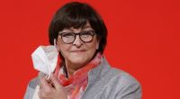 Saskia Esken (SPD), Parteivorsitzende, kommt ins Willy-Brandt-Haus, um sich zu den Ergebnissen der Landtagswahlen in Baden-Württemberg und Rheinland-Pfalz zu äußern.
