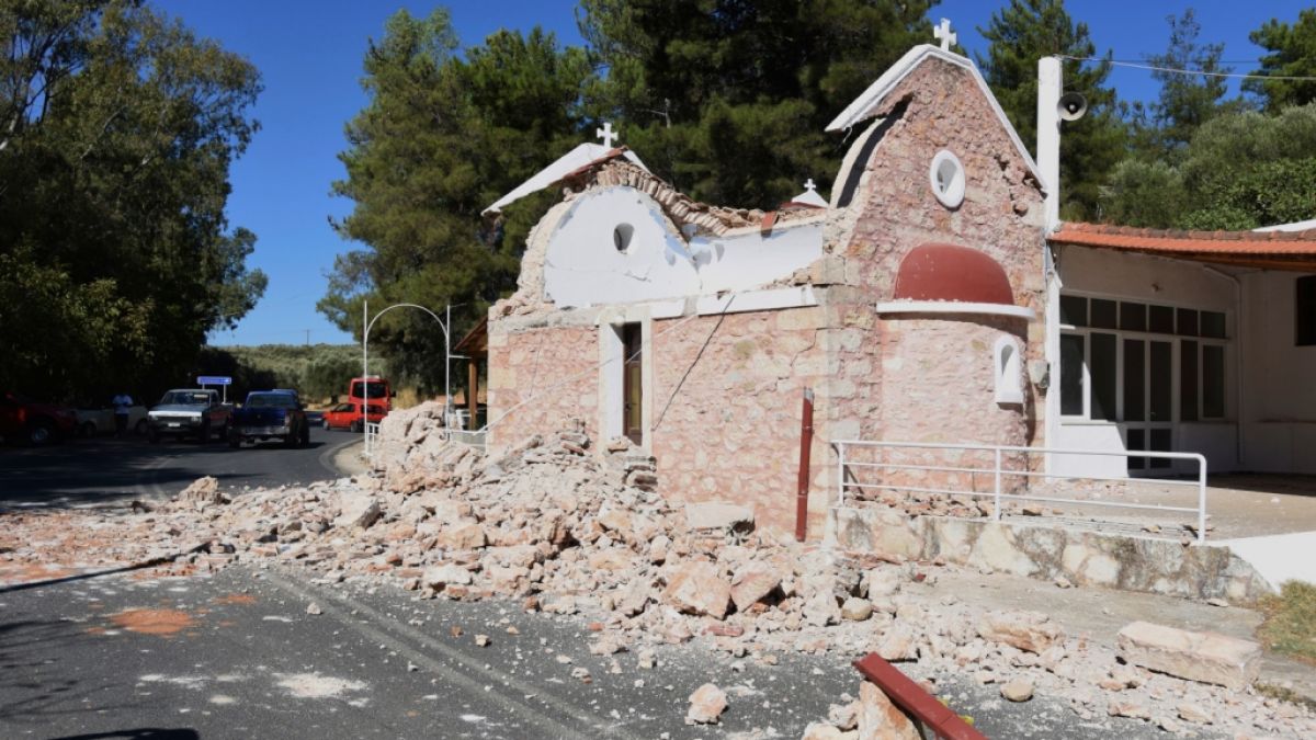 Mindestens ein Mensch ist bei einem starken Erdbeben auf der Insel Kreta laut Medienberichten ums Leben gekommen, neun wurden leicht verletzt. (Foto)
