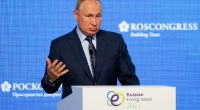 Wladimir Putin prahlte beim Energieforum mit Russlands neuen Überschall-Atomraketen, die ganze US-Städte auslöschen können.