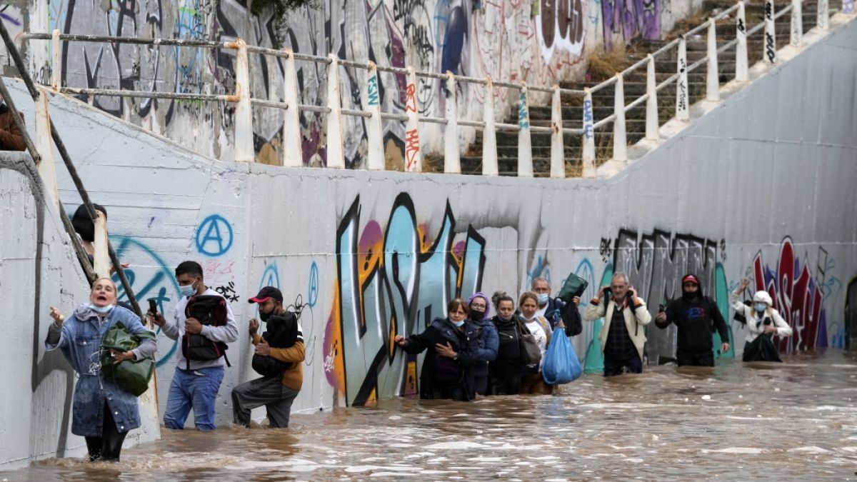 Schwere Unwetter setzten einige Teile Griechenlands unter Wasser. (Foto)