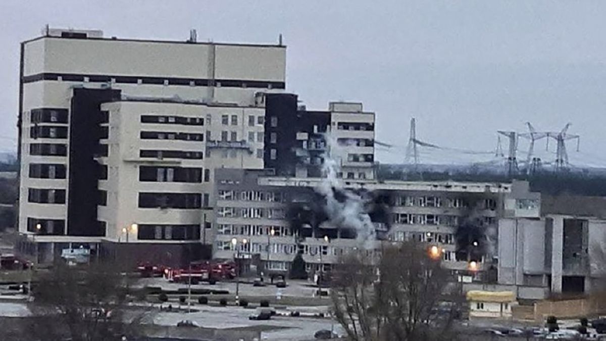 Im AKW Saporischschja brannte in den vergangenen Tagen nach ukrainischen Angaben ein Ausbildungsgebäude unweit eines Reaktors, (Foto)