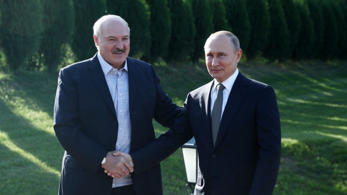 Alexander Lukaschenko mit seinem Kumpel Waldimir Putin. (Foto)