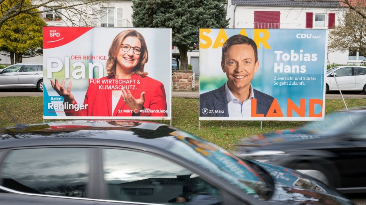 Anke Rehlinger und Tobias Hans kämpfen bei der Landtagswahl im Saarland um den Posten als Ministerpräsident:in. (Foto)