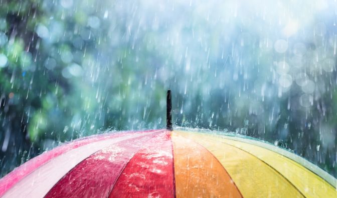 Wettervorhersage: Es wird regen geben.