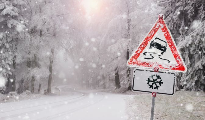 Wettervorhersage: Es wird Schneeglätte geben.